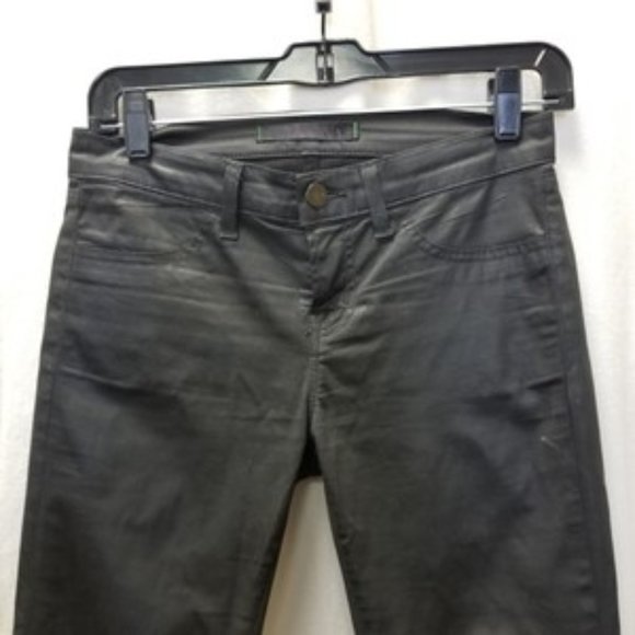 J Brand black coated Denim Leather Look jeggings 25 - Picture 8 of 8